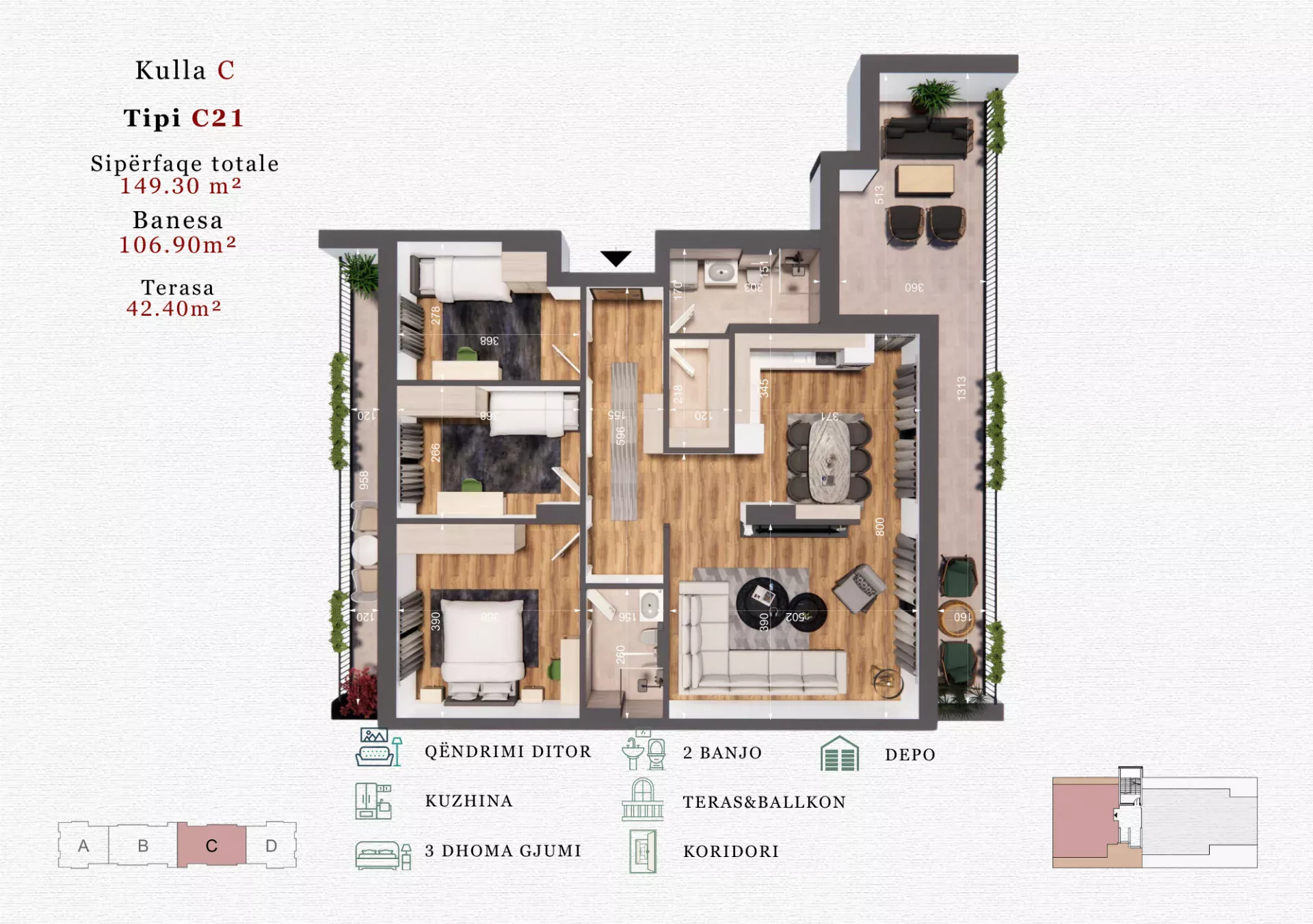 Tipi C21 floor plan