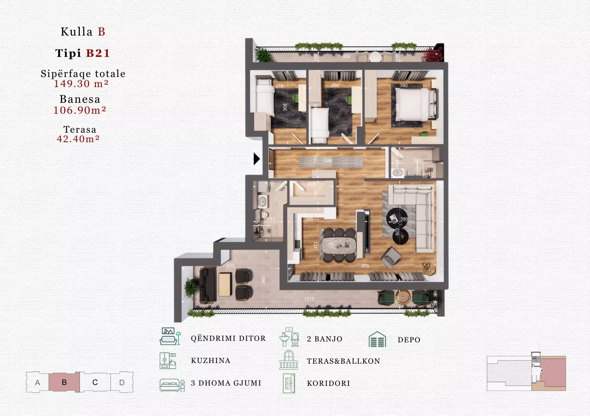 Tipi B21 floor plan